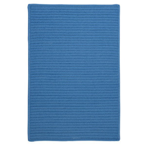 Glasgow Solid Blue Indoor/Outdoor Area Rug