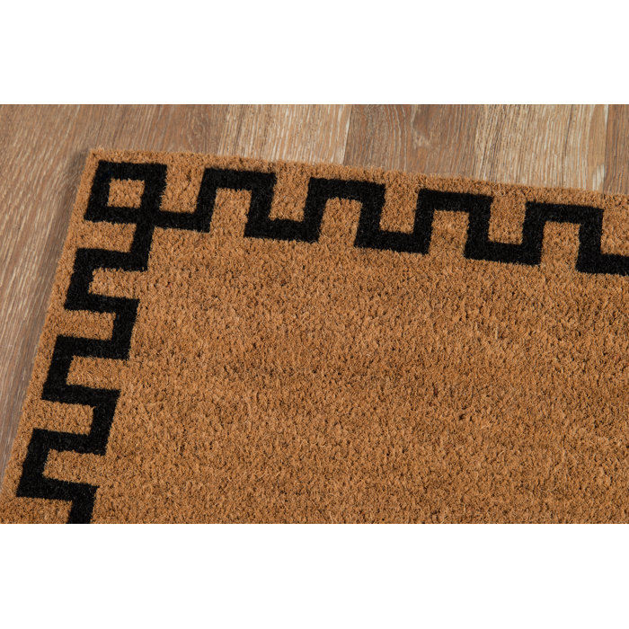 Park Greek Key Hand Woven 30 In X 18 In Non Slip Outdoor Door Mat