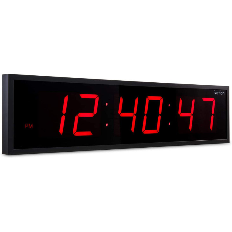 Ivation Large Digital Led Wall Clock Reviews Wayfair Ca