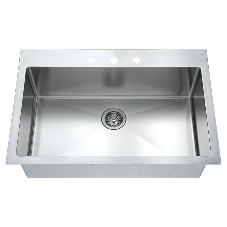 Dawn Usa Top Mount 33 L X 22 W Single Drop In Kitchen Sink Reviews Wayfair