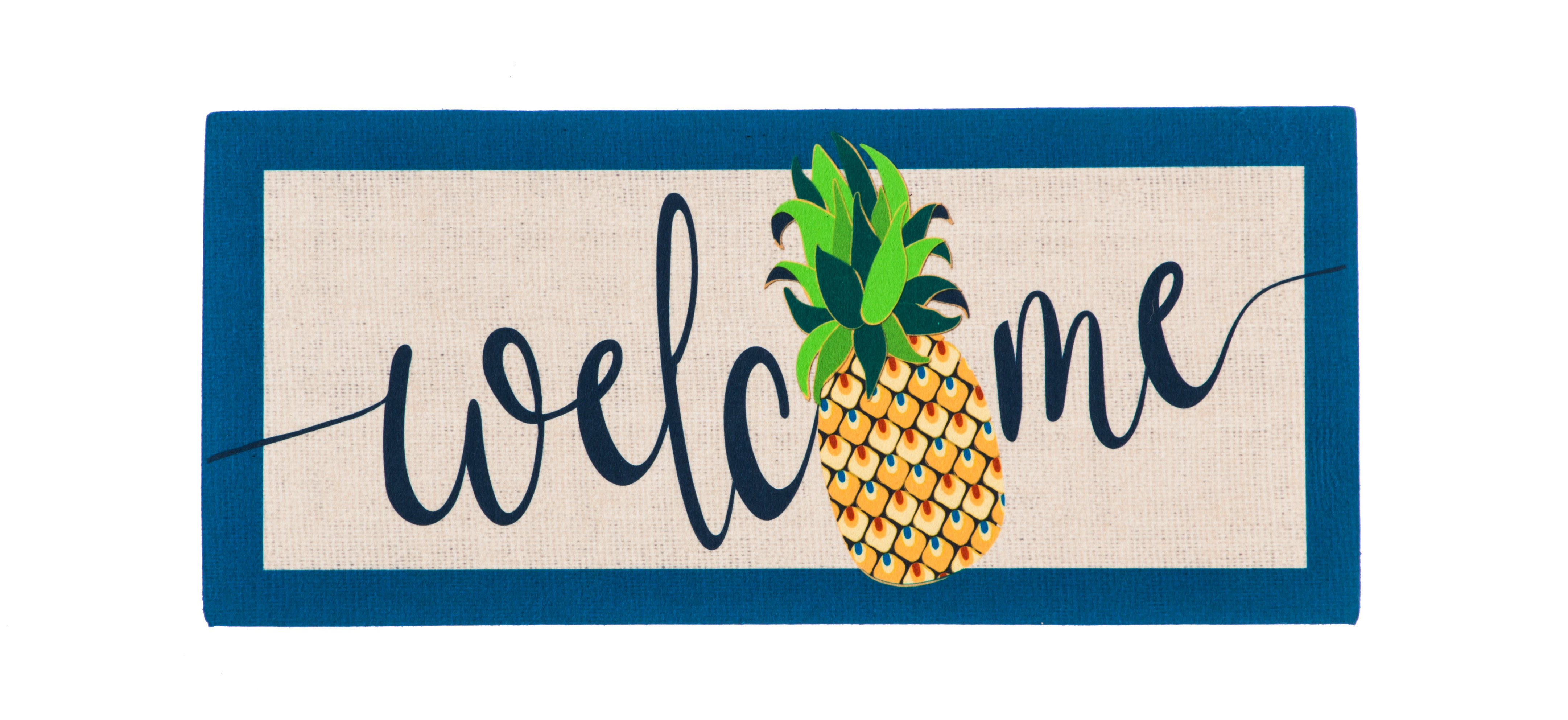 Evergreen Flag Garden Sassafras Pineapple Welcome Switch 22 In