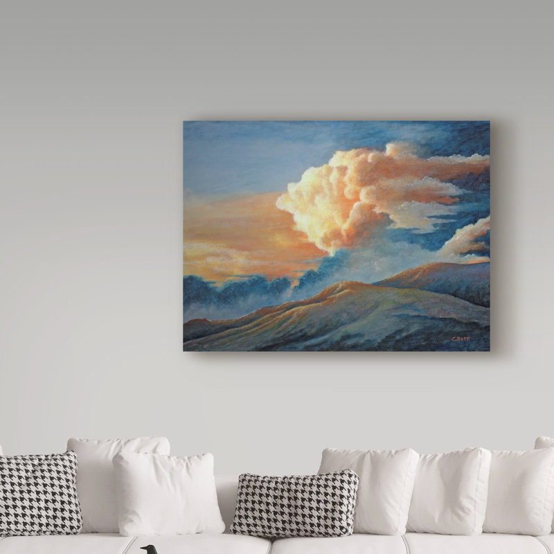 Millwood Pines Mountain Sunrise Clouds Acrylic Painting Print On