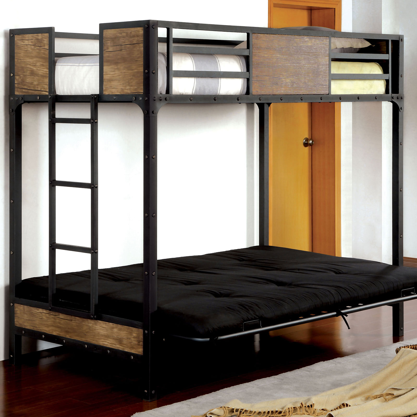 loft bed with futon