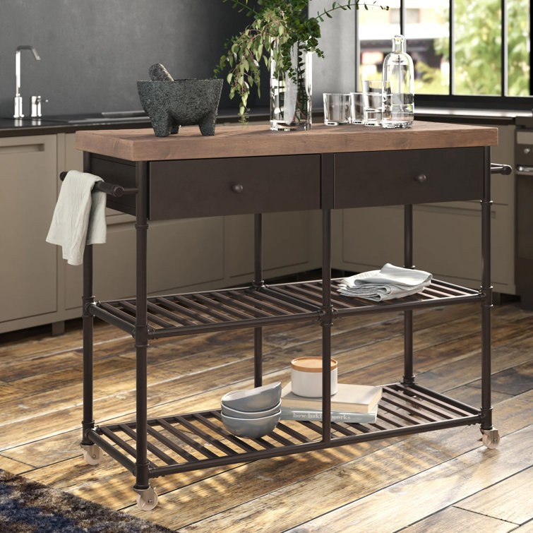 17 Stories Elmsford Kitchen Cart Reviews Wayfair