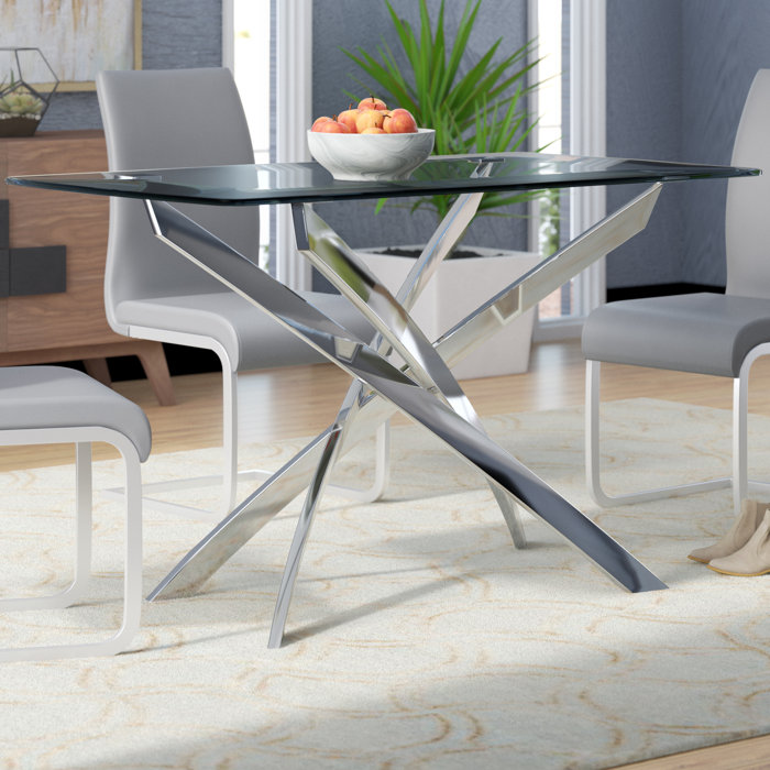 Cine Gl Top Modern Dining Table Cine Gl Top Modern Dining Table