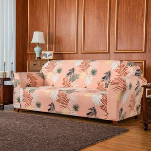 Rocco Leaves Printed Sofa Slipcover By Bayou Breeze