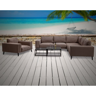 Birchfield 5 Piece Sunbrella Sectional Seating Group With Sunbrella Cushions by Corrigan Studio Modern