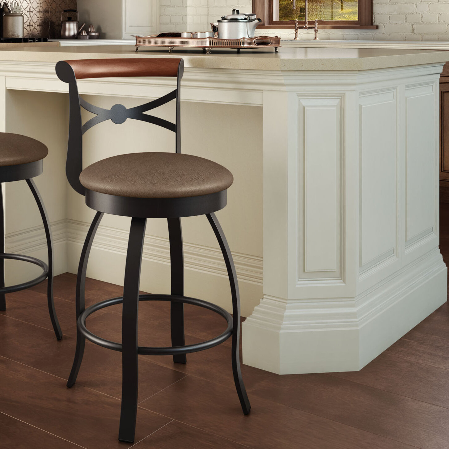 Fleur De Lis Living Charron Swivel Bar & Counter Stool & Reviews | Wayfair