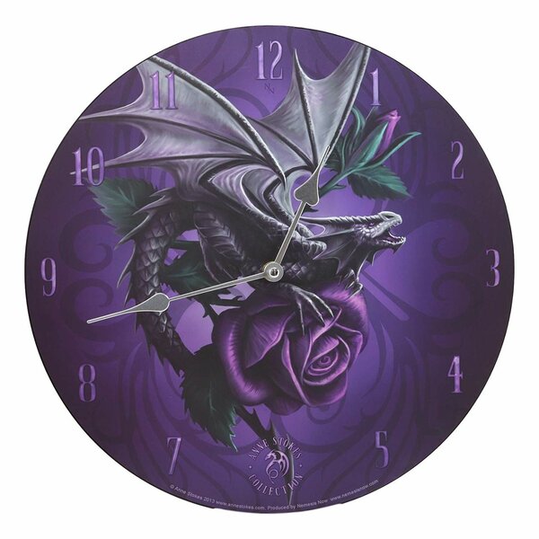 Dragon and Rose  Love Wall Clock  Makes Great Gifts 