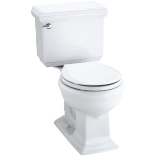 Go to store & view more images Kohler Memoirs Impressions Classic Comfort Height Two-Piece Round-Front 1.28 GPF Toilet with Aquapiston Flush Technology and Left-Hand Trip Lever