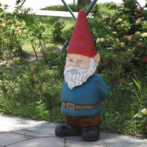 Bobblehead Gnome with Hands at the Back Statue