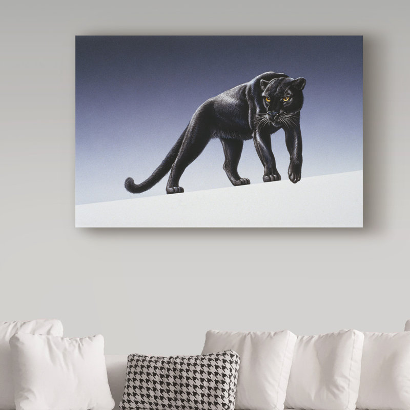 Trademark Art Black Panther Light Acrylic Painting Print On