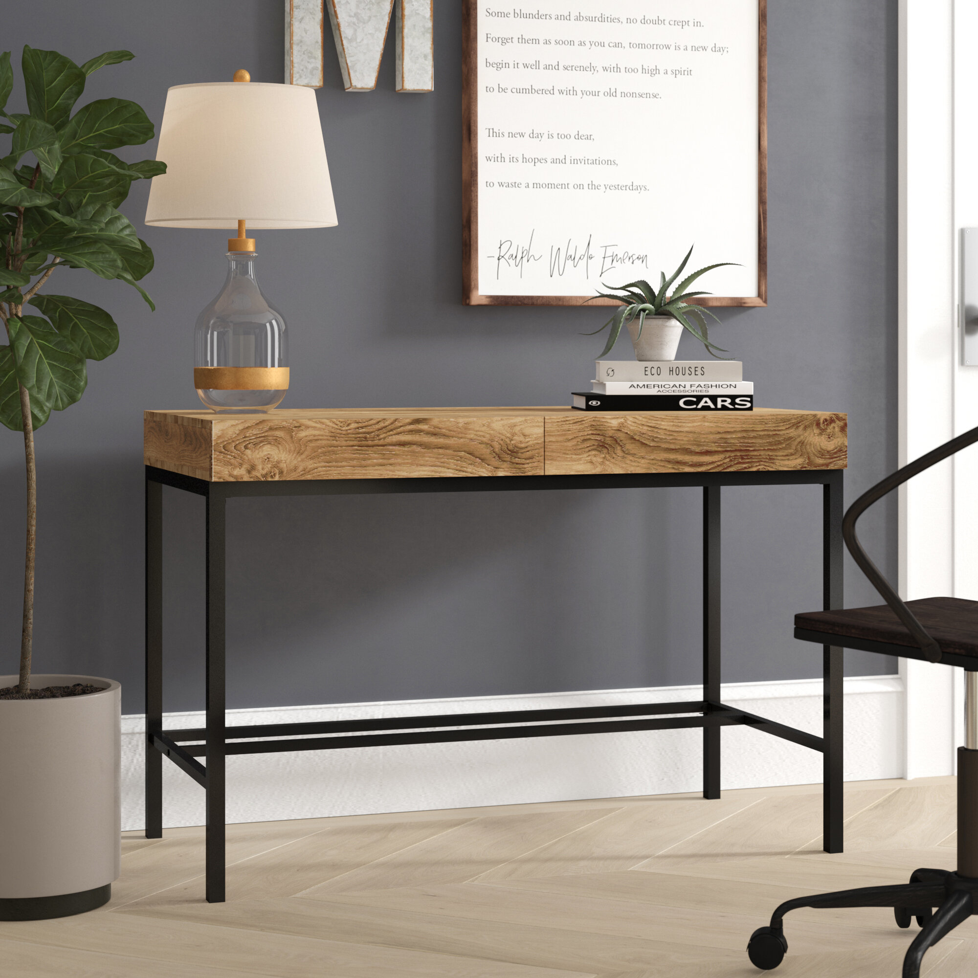 Union Rustic Blonde Desk Reviews Wayfair