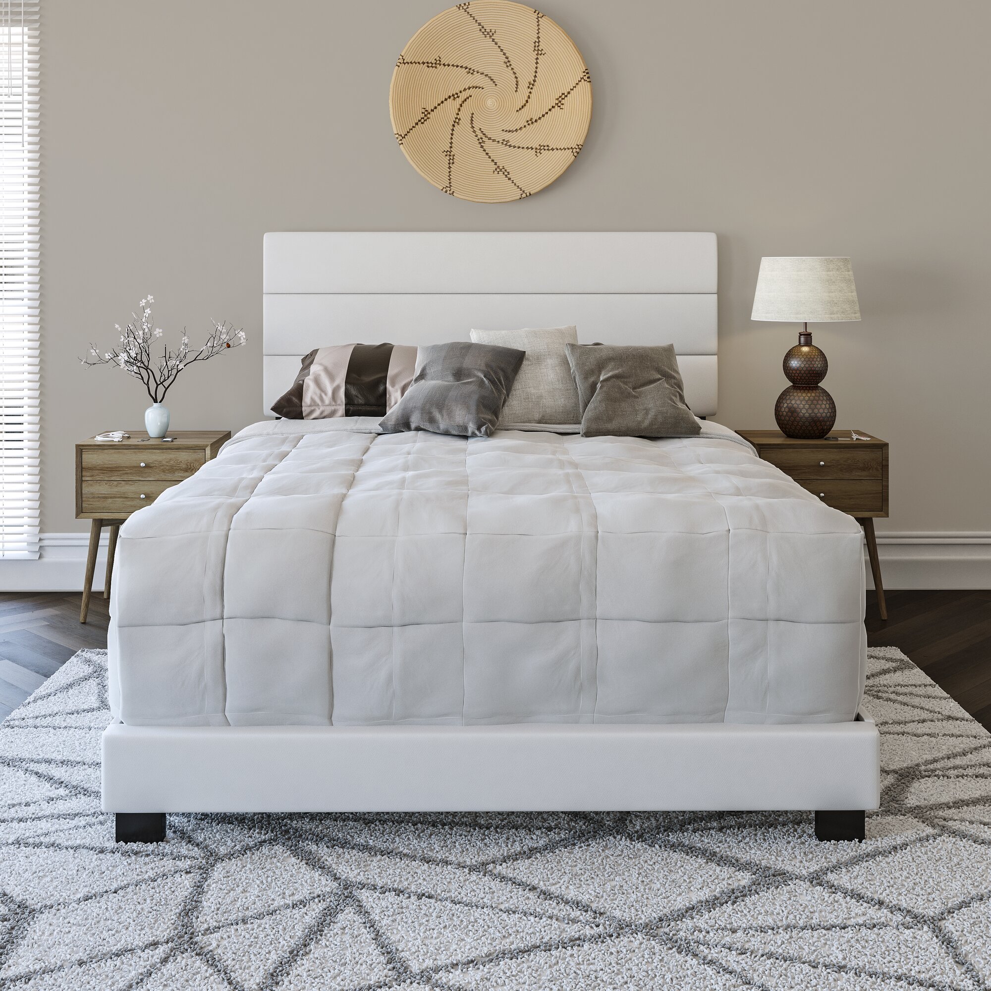 Juana Upholstered Low Profile Platform Bed