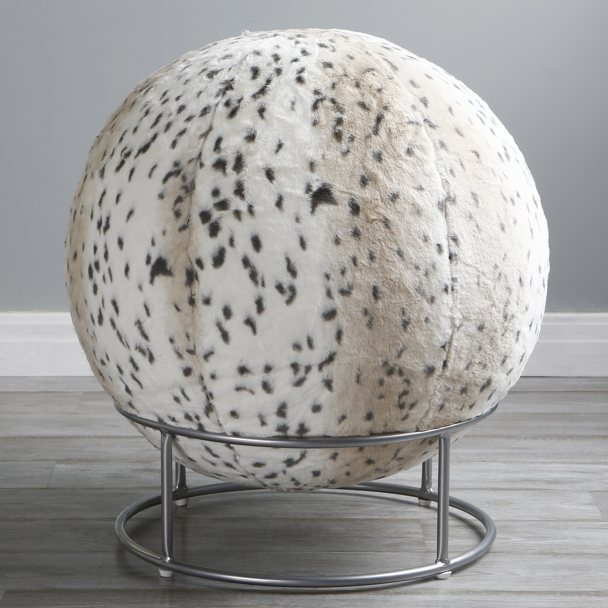 faux fur ball chair