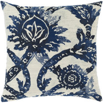 navy blue floral throw pillows
