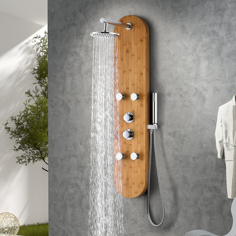 Anzzi Crane Series 52 Shower Panel With Adjustable Shower Head Reviews Wayfair