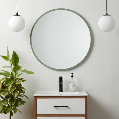 Ananth Bathroom / Vanity Mirror Ebern Designs Finish: Sage Green, Size: 24