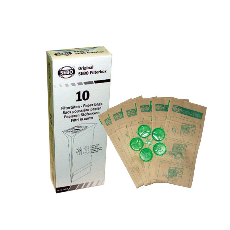 Sebo Filter Bag Box 8 Three Layer Paper Bags With Caps For Automatic X Essential G And Electronic 370 Series Reviews Wayfair