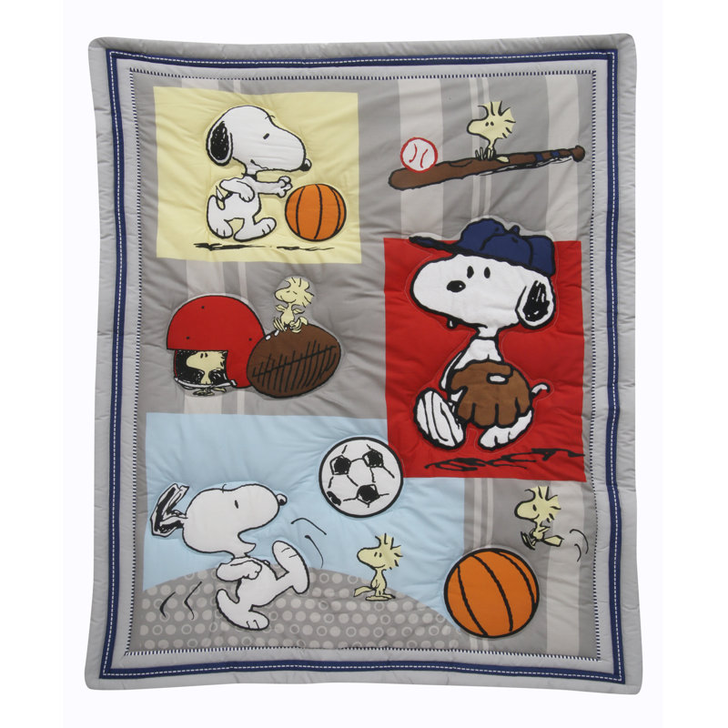 Bedtime Originals Snoopy Sports 3 Piece Crib Bedding Set Reviews