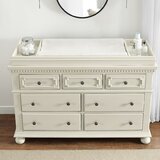 distressed white changing table