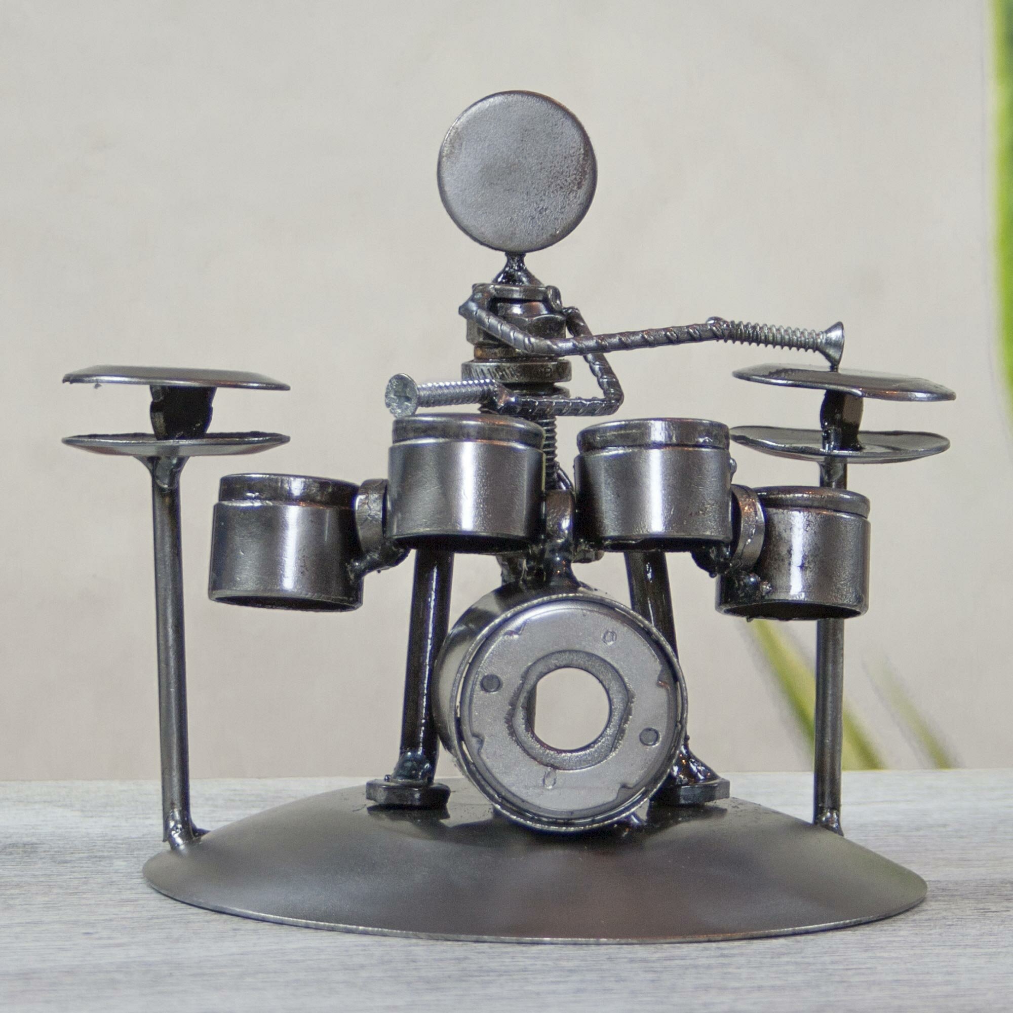 Drummer Metal Nuts and Bolts Musician Figurine Music Gift 