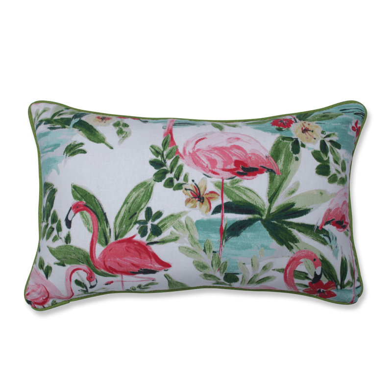 flamingo lumbar pillow