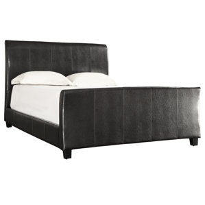 Stonybrook Upholstered Sleigh Bed by Three Posts