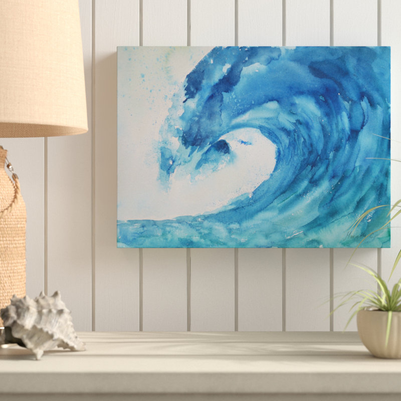 Highland Dunes Wave Nautical 1 Acrylic Painting Print On Wrapped