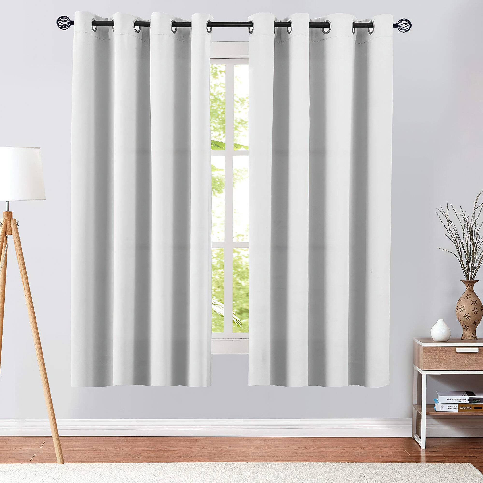 Metal Grommet Curtains Bedroom Window Screenin High Quality Washable Curtain 
