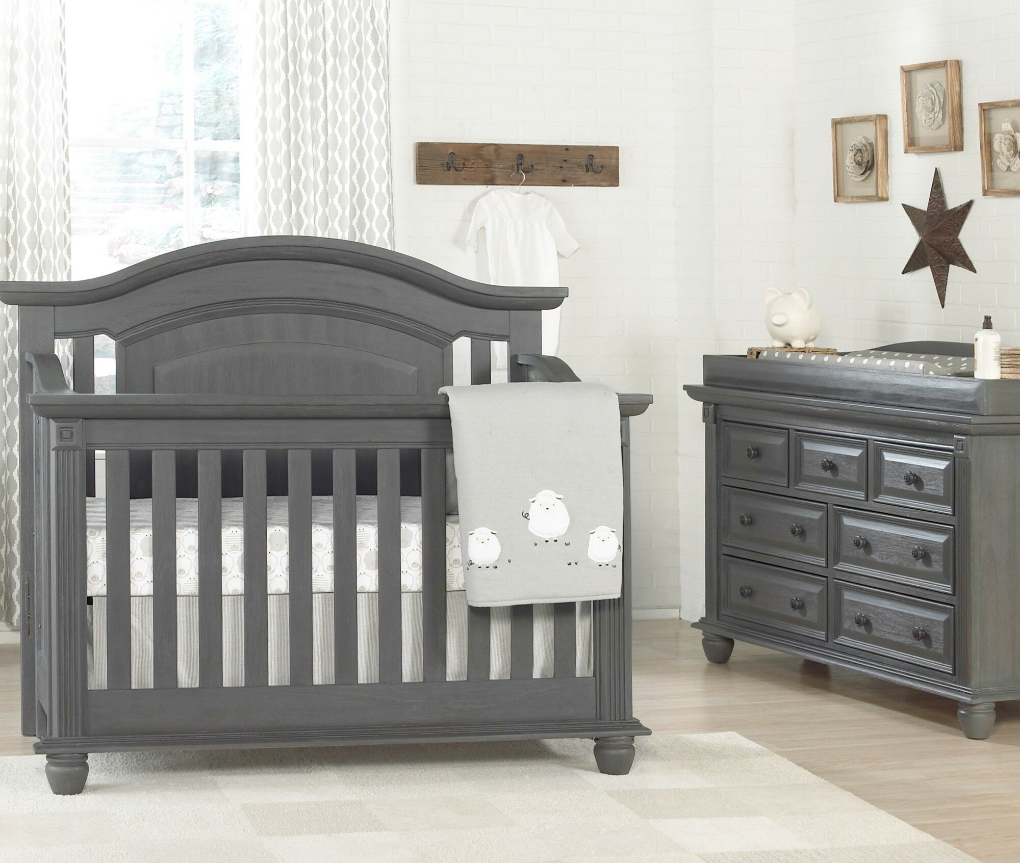 Harriet Bee Chetram 4 In 1 Convertible Crib Wayfair