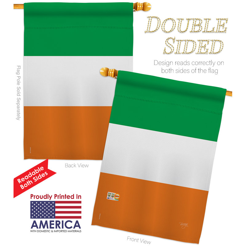 Breeze Decor Ireland Country Flags Of The World Nationality Impressions Decorative Vertical 28 X 40 Double Sided House Flag Set Pole Bracket Hardware Wayfair
