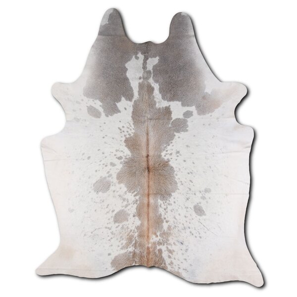 Foundry Select Jihane Handmade Cowhide White/Gray Rug | Wayfair