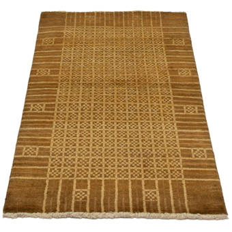World Menagerie One Of A Kind Hardyston Hand Knotted 1900s Isfahan Green 3 9 X 5 4 Wool Area Rug Wayfair