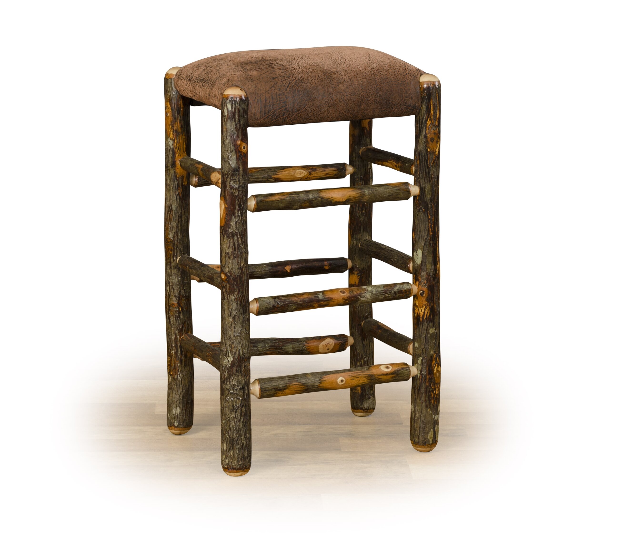 rustic hickory bar stools