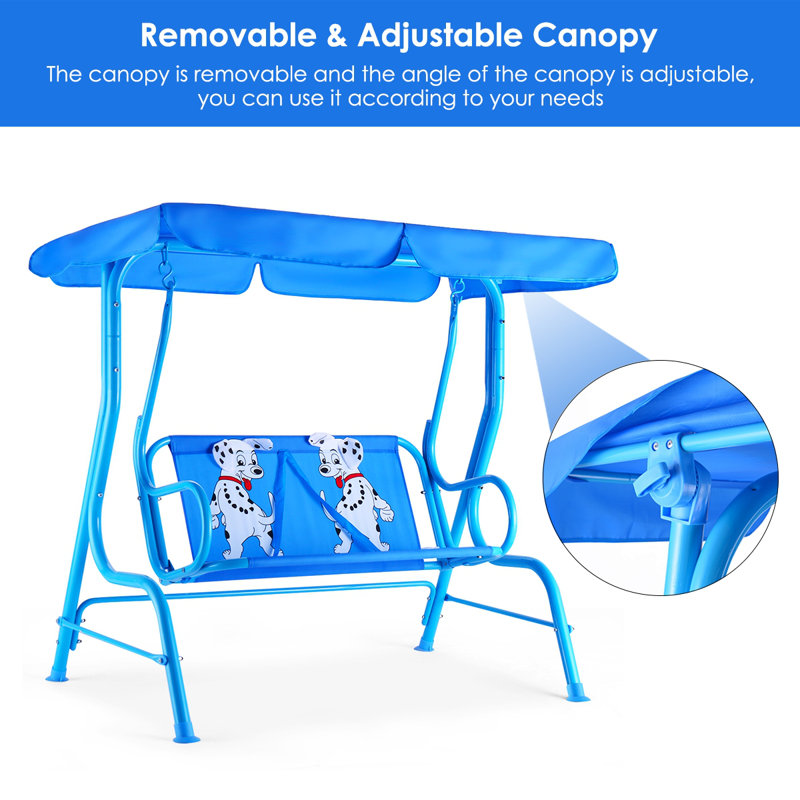 Zoomie Kids Jerrad Kids Patio Porch Swing With Stand Wayfair