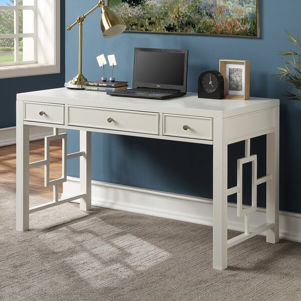 Mistana™ Norah 3-Drawer White Desk & Reviews | Wayfair.ca