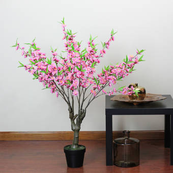 Plow Hearth Artificial Flowering Tree In Free Standing Wayfair