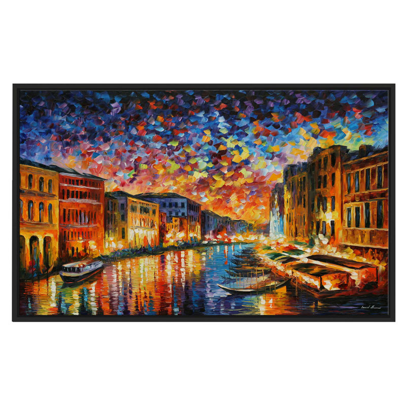 Winston Porter Venice Grand Canal Framed Oil Painting Print On