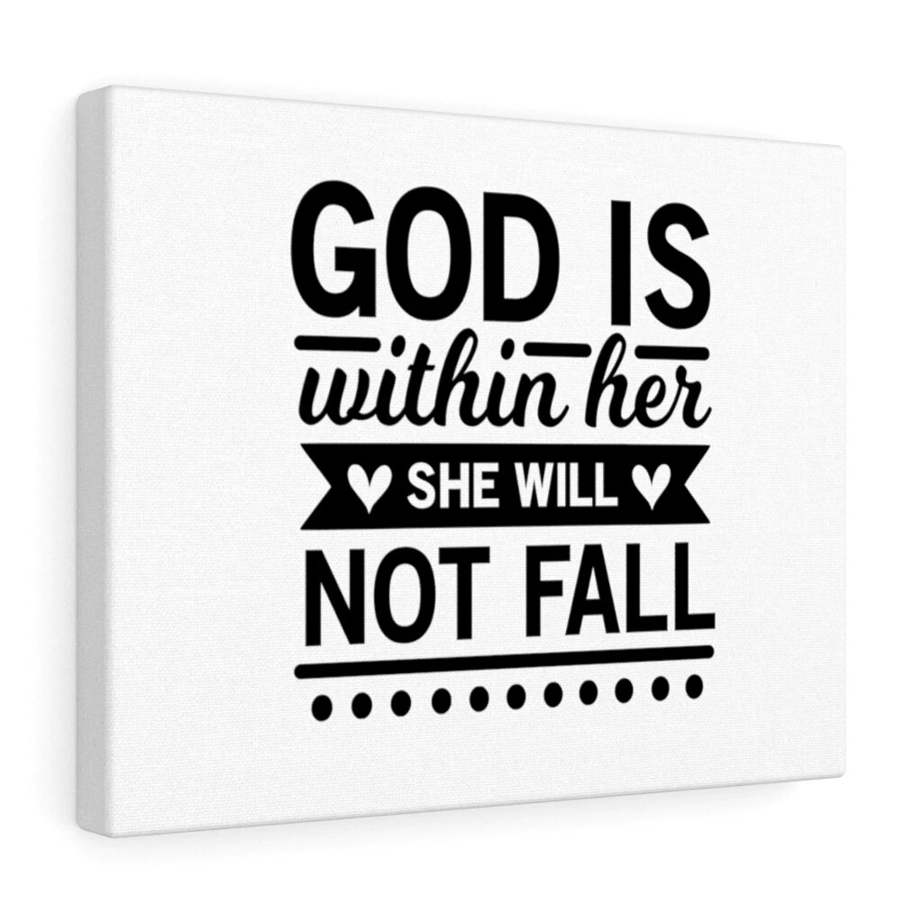 Trinx God Is In Her Christian Wall Art Bible Verse Print Ready To Hang Wayfair