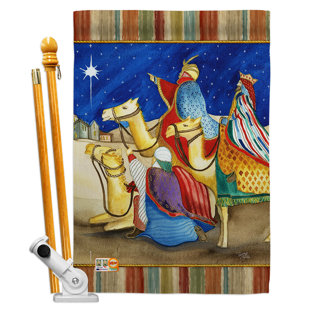 Waterproof Bathroom Shower Curtain Nativity of Jesus Scene Manger Three Kings