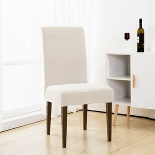 Elegant Rhombus Jacquard Stretchy Universal Box Cushion Dining Chair Slipcover (Set Of 4) By Red Barrel Studio