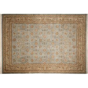 One-of-a-Kind Arthen Hand-Knotted Light Blue Indoor Area Rug