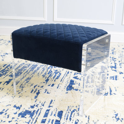 Tribecca Velvet Vanity Stool Pasargad