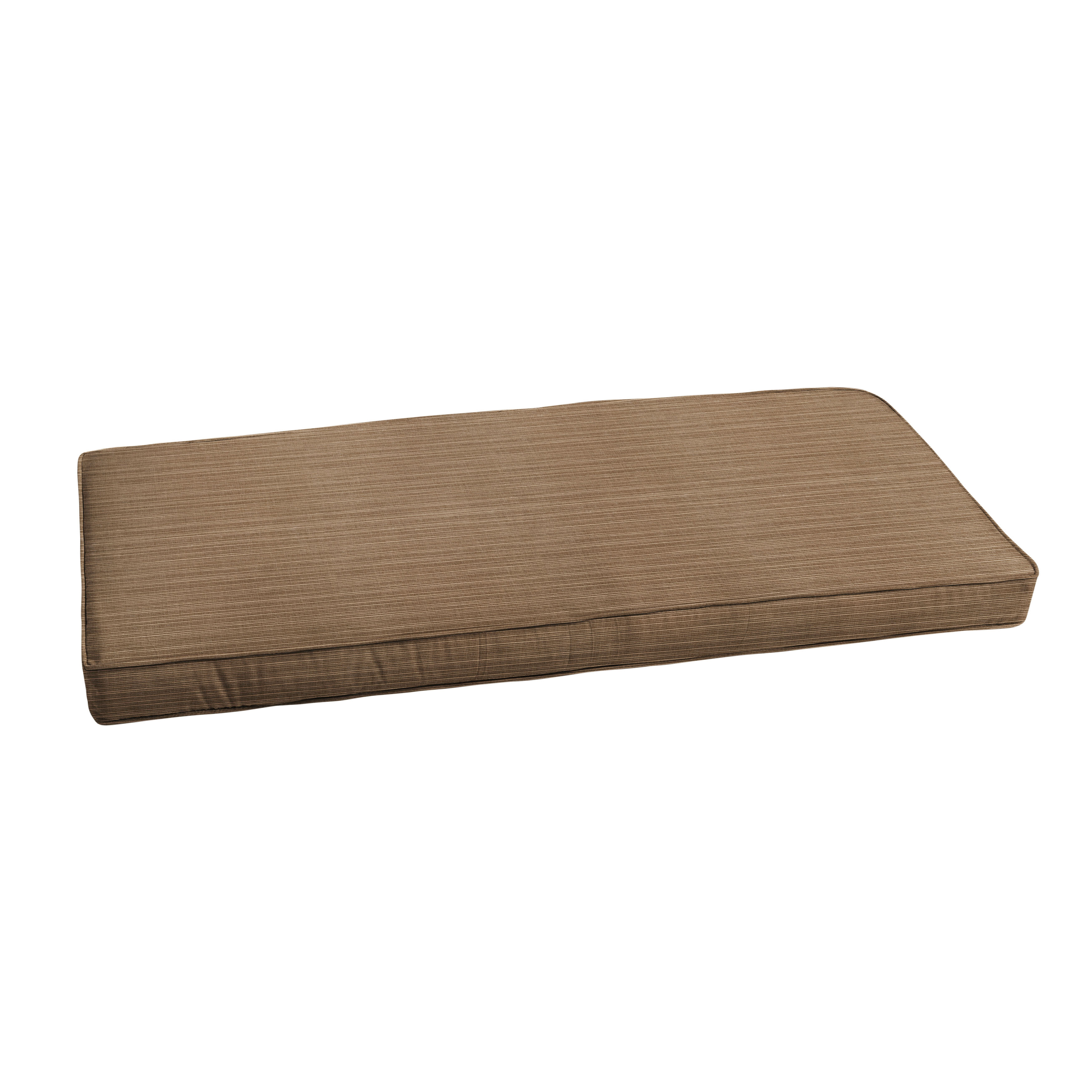 Sunbrella Taupe w/ Ivory Indoor/ Outdoor Bench Cushion  37" 