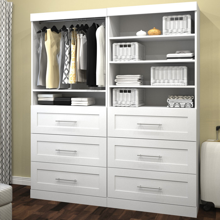 Beachcrest Home Navarro 71 6 W Closet System Reviews Wayfair Ca