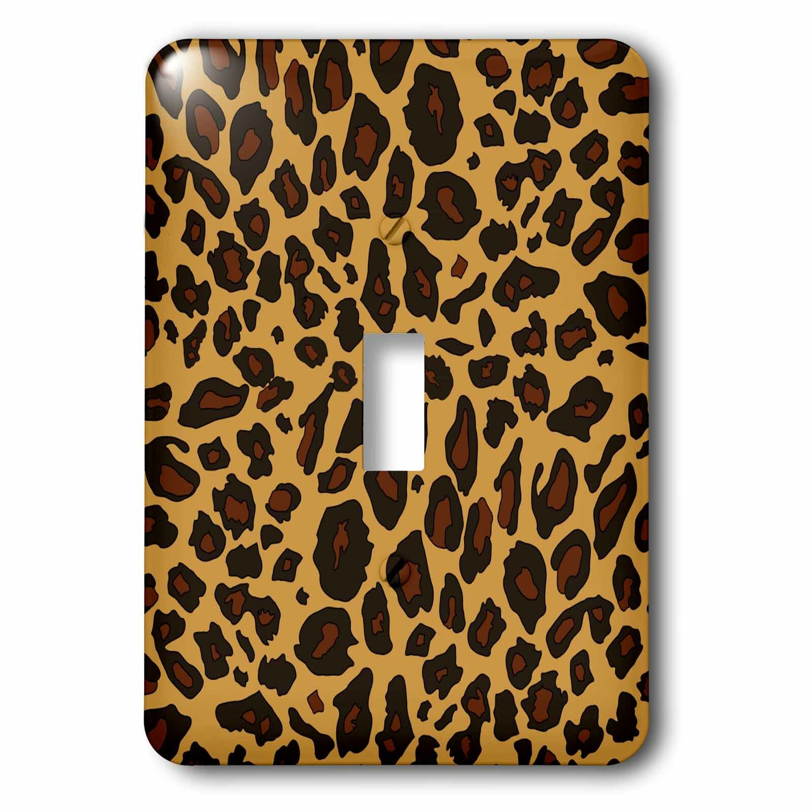 Decorative Light Switch Wall Plate Rainbow Leopard Animal Print Switch Plate Cover 