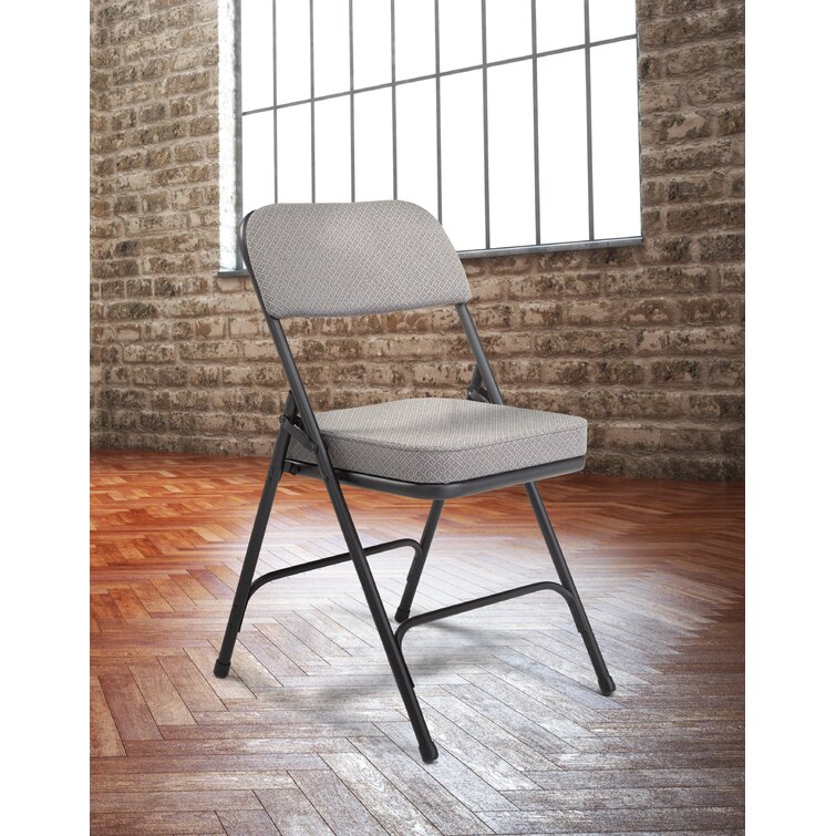 Folding Faux Leather Chair 3 Strong Steel Event Hall Seating or Temporary Seat for Guests and Desks 