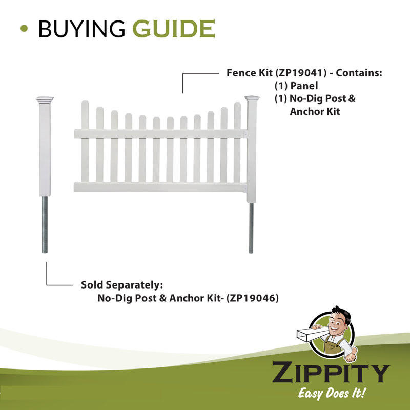 Zippity Outdoor Products 3 5 Ft H X 6 Ft W All American Vinyl Fence Panel Reviews Wayfair