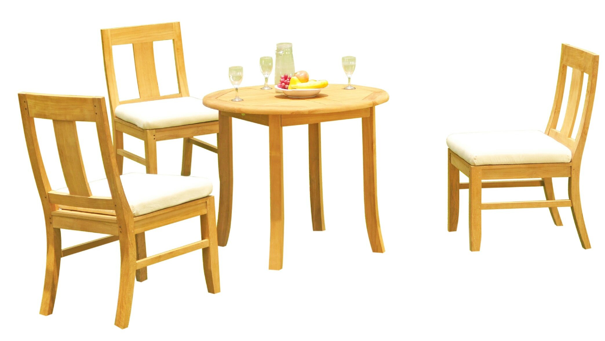 Rosecliff Heights Kevon 4 Piece Teak Dining Set Wayfair